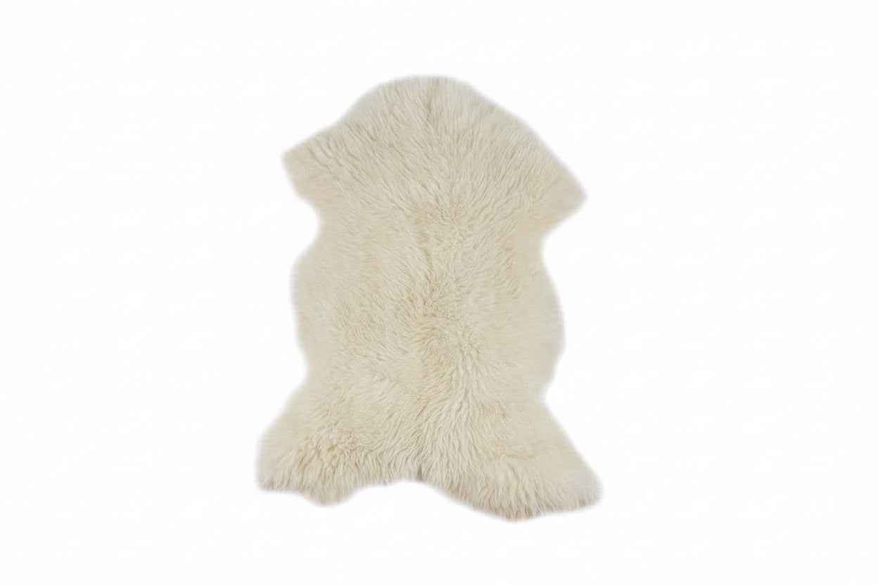 Natuurlijk witte schapenvacht 90-100 cm